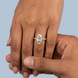 Marquise Diamond Milgrain Bezel Engagement Ring