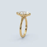 Marquise Diamond Milgrain Bezel Engagement Ring