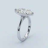 Marquise Diamond Milgrain Bezel Engagement Ring