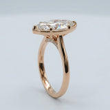 Marquise Diamond Milgrain Bezel Engagement Ring