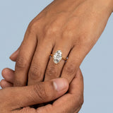 Marquise Diamond Milgrain Bezel Engagement Ring
