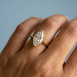 Marquise Diamond Milgrain Bezel Engagement Ring