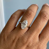 Marquise Diamond Milgrain Bezel Engagement Ring