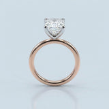 Clean and Simple Basket Radiant cut Diamond Solitaire Ring