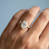 Oval Pavé Lab-Grown Diamond Ring — 2.50 ct Centre Minimum