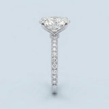 Oval Pavé Lab-Grown Diamond Ring — 2.50 ct Centre Minimum