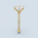 Oval Pavé Lab-Grown Diamond Ring — 2.50 ct Centre Minimum
