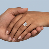 Clean and Simple Basket Radiant cut Diamond Solitaire Ring