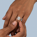Clean and Simple Basket Radiant cut Diamond Solitaire Ring