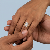 Clean and Simple Basket Radiant cut Diamond Solitaire Ring