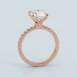 Oval Pavé Lab-Grown Diamond Ring — 2.50 ct Centre Minimum