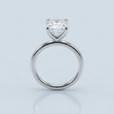 Clean and Simple Basket Radiant cut Diamond Solitaire Ring