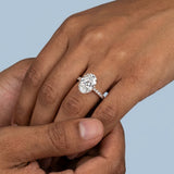 Oval Pavé Lab-Grown Diamond Ring — 2.50 ct Centre Minimum