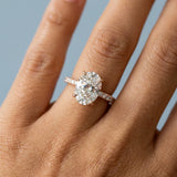 Oval Pavé Lab-Grown Diamond Ring — 2.50 ct Centre Minimum