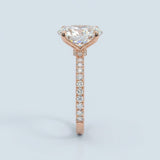 Oval Pavé Lab-Grown Diamond Ring — 2.50 ct Centre Minimum