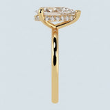Pear Brilliant Cut Hidden Halo Ring