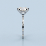 Round Split-Side Hidden-Halo Lab-Diamond Ring — 2.00 ct Centre Minimum
