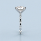 Round Brilliant Cut Diamond Hidden Halo Unique Sides