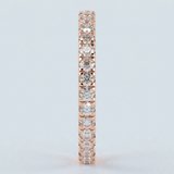 Single French Cut Pave Diamond Wedding Band 2mm+