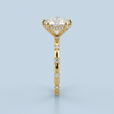 Round Split-Side Hidden-Halo Lab-Diamond Ring — 2.00 ct Centre Minimum