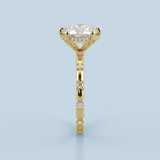 Round Brilliant Cut Diamond Hidden Halo Unique Sides