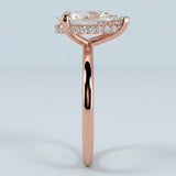 Pear Brilliant Cut Hidden Halo Ring