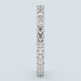 Single French Cut Pave Diamond Wedding Band 2mm+