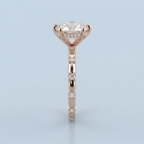 Round Split-Side Hidden-Halo Lab-Diamond Ring — 2.00 ct Centre Minimum