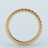 Single French Cut Pave Diamond Wedding Band 2mm+