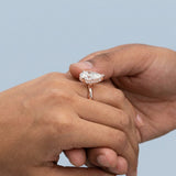 Pear Brilliant Cut Hidden Halo Ring