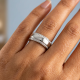 Best wedding band with side diamonds 6 mm +