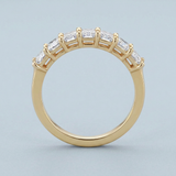 Classic seven stone radiant cut wedding band