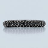 3.25mm shared prong black diamond band