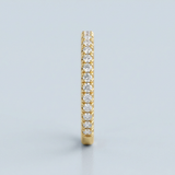 Classic one row round diamond stacking band