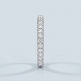 Classic one row round diamond stacking band