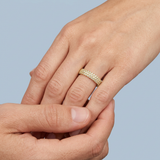 Three rows wedding band