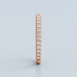 Classic one row round diamond stacking band