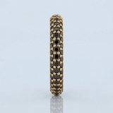 3.25mm shared prong black diamond band