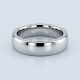 Wedding band with side diamonds wedding band 6 mm +