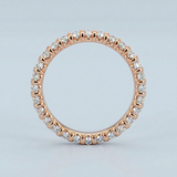 Classic one row round diamond stacking band