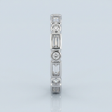 Bezel set stackable wedding ring
