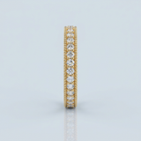 Thin and beautiful milgrain round diamond band