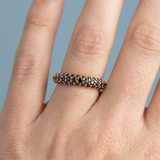 3.25mm shared prong black diamond band