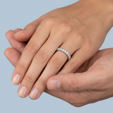 Classic shared prong eternity band