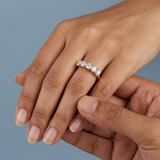 Classic five round diamond wedding ring