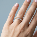 Thin and beautiful milgrain round diamond band