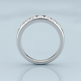 Classic seven stone round diamond wedding band