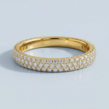 Three rows wedding band