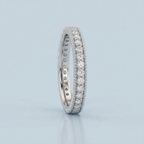 Thin and beautiful milgrain round diamond band
