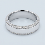 Best wedding band with side diamonds 6 mm +
